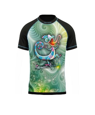 Dětské funkční triko krátký rukáv CHAMELEON černá Bamboo Ultra