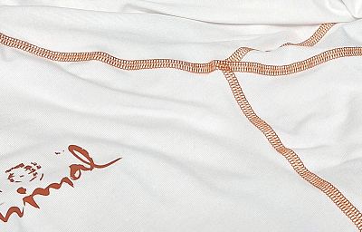 Pánské funkční triko krátký rukáv bílá/rezavá Bamboo Ultra