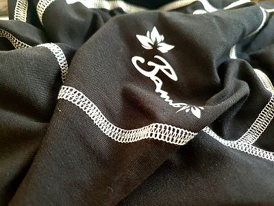 VÝPRODEJ - Dámské funkční triko dlouhý rukáv-stoják ECO zip černá/bílá Bamboo Heavy, S, XXL