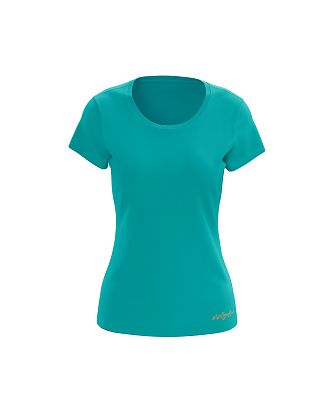 Dámské funkční tričko SPORTY krátký rukáv azurová Bamboo Ultra CLASSIC, XL